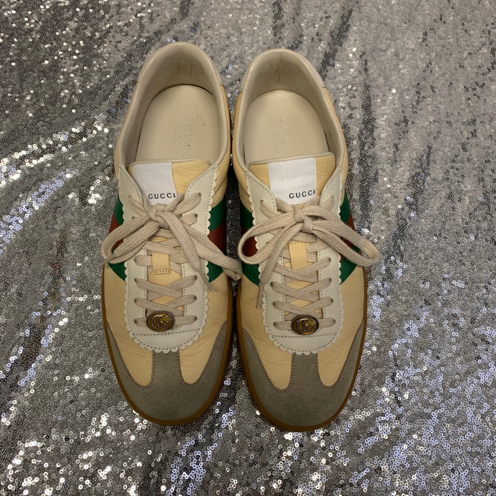 Gucci G74 Leather Sneaker w/ Web Sz 10 US/ 9 G